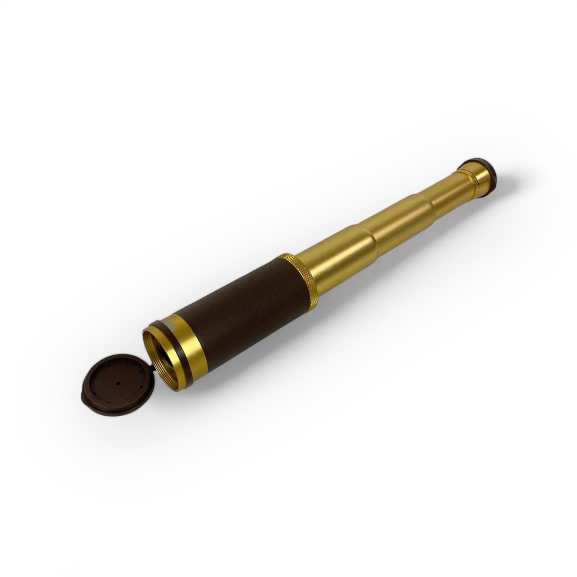 Підзорна труба метал/шкіра золото GL-044
