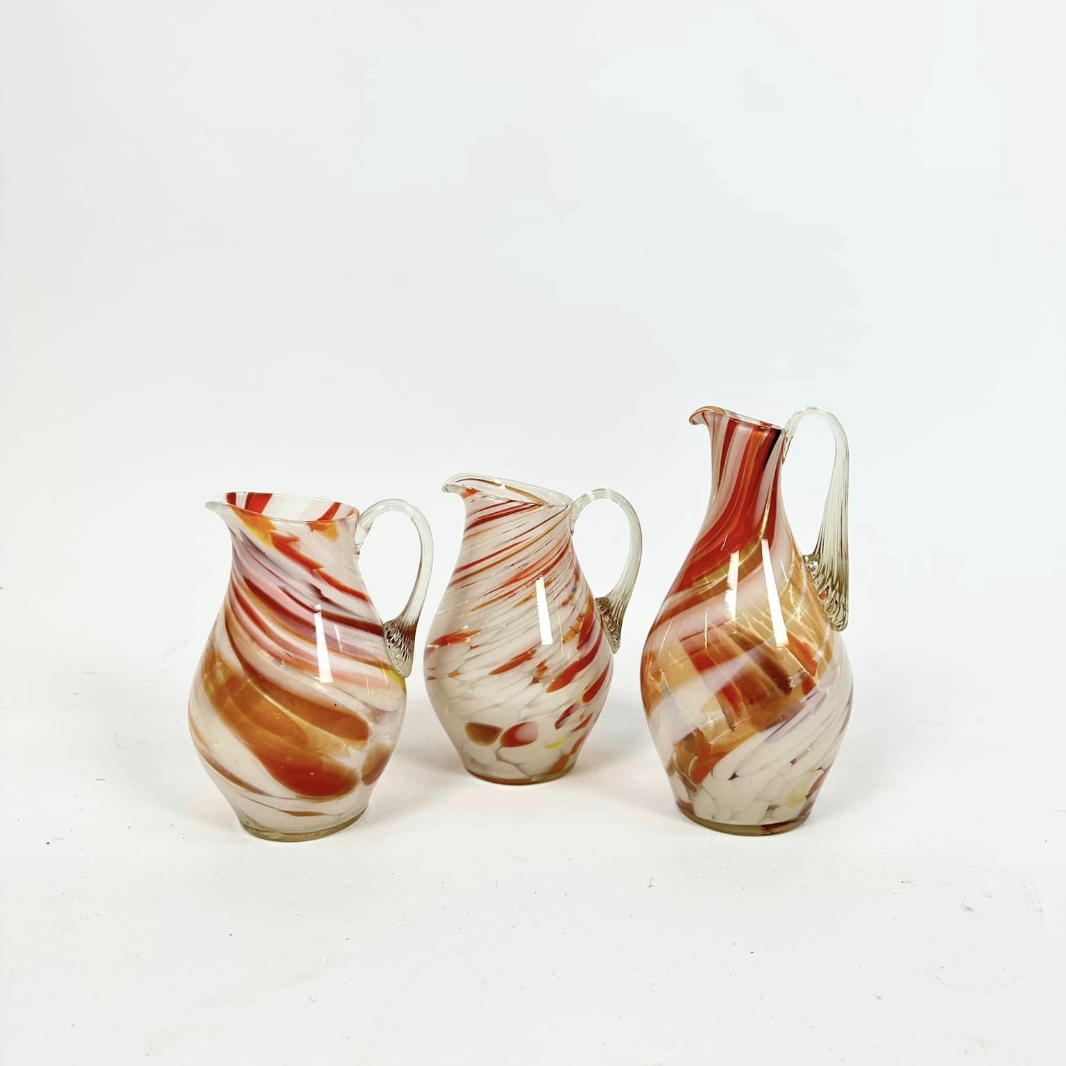 Глечик кольорове скло вінтаж EN-107