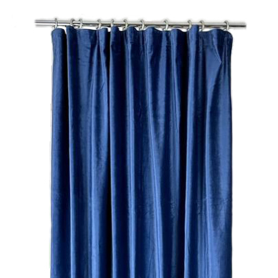 Штора синя велюр на тасьмі CR-035