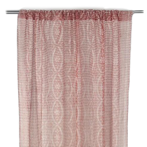 Штора-тюль червоно-білий гіпюр на кулісці CR-043