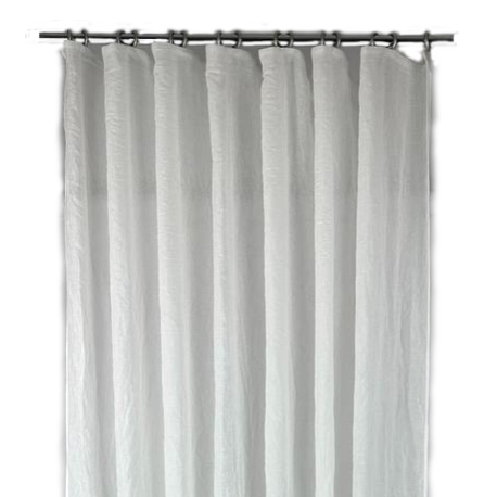 Штора-тюль молочна вуаль льон на тасьмі CR-046