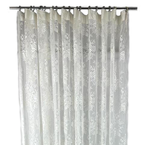 Тюль молочний гіпюр квіти на атласній тасьмі CR-047