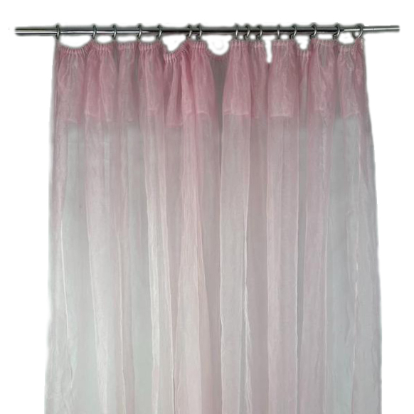 Тюль рожевий органза на тасьмі CR-051