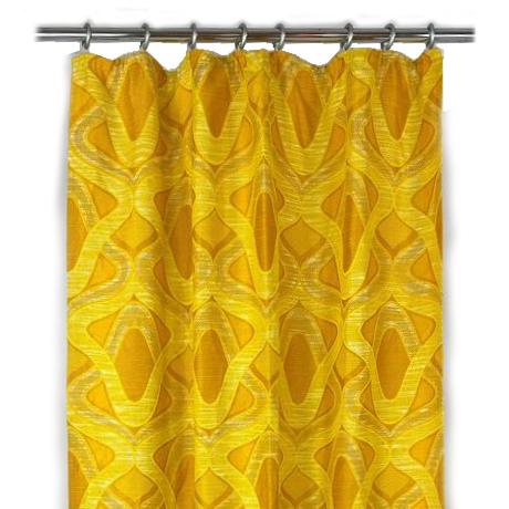 Штора жовта абстрактний візерунок на тасьмі CR-059