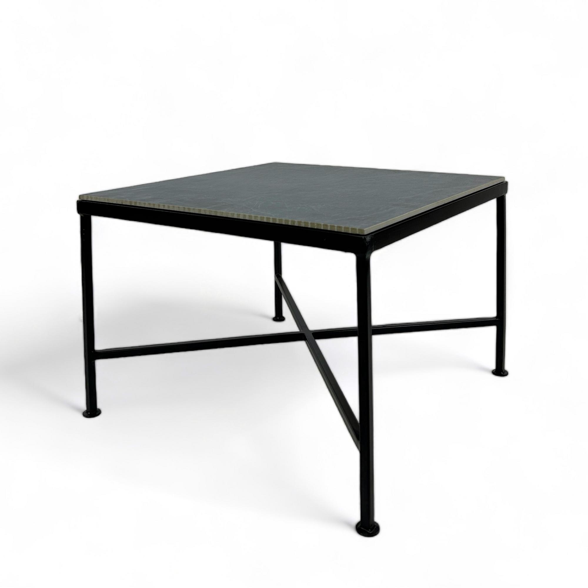 Столик кавовий чорний 60х60 метал/кераміка TB-599