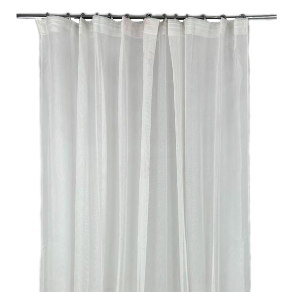 Тюль білий з орнаментом купоном на тасьмі CR-068