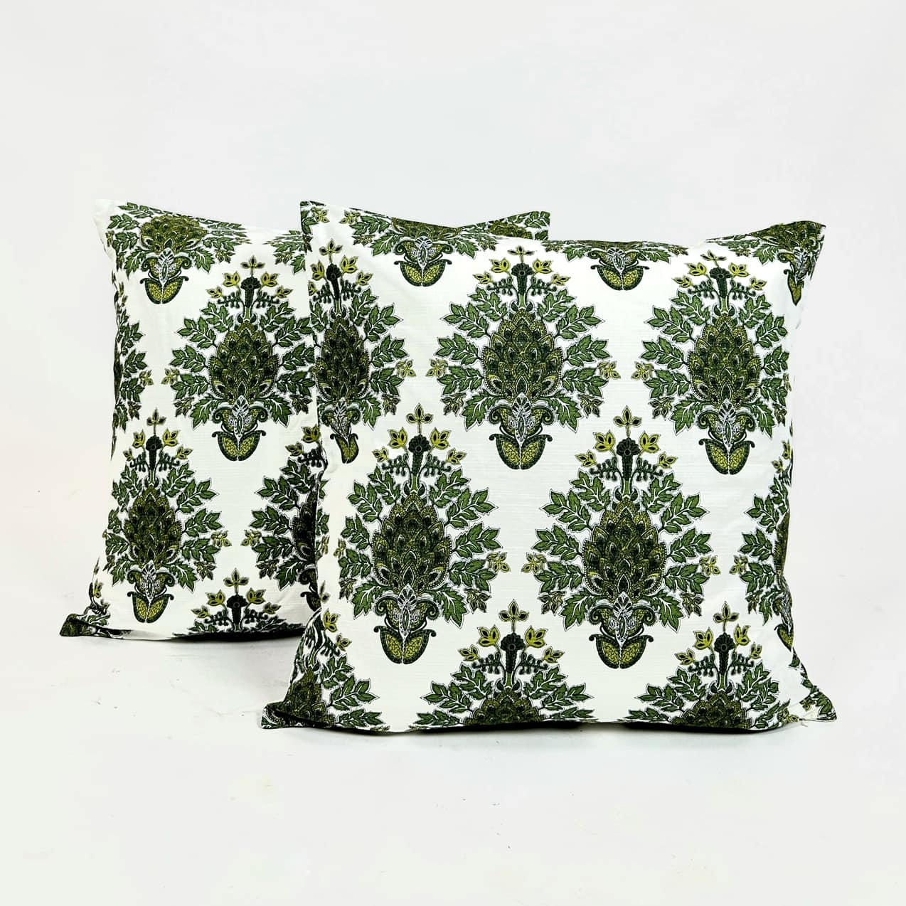 Подушка декоративна Дамаск т-зелений бавовна PW-397