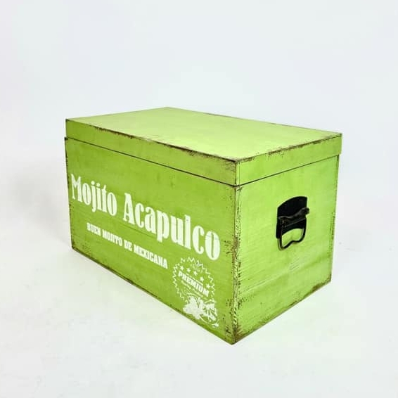 Ящик з кришкою салатовий Mojito дерево