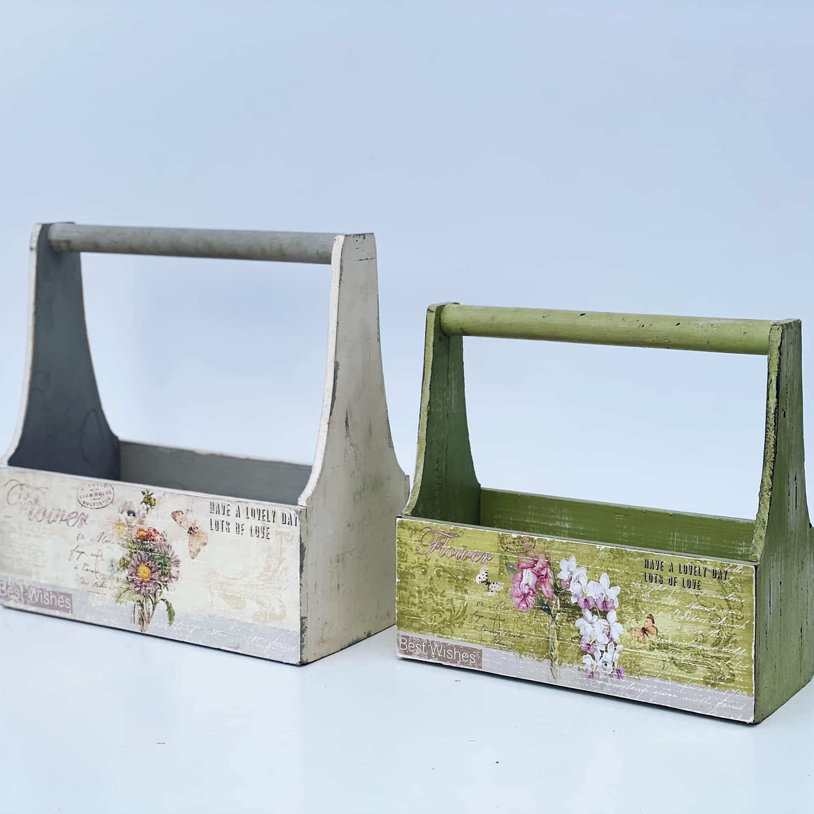 Ящик-кашпо Ботаніка №22 з ручкою, дерево