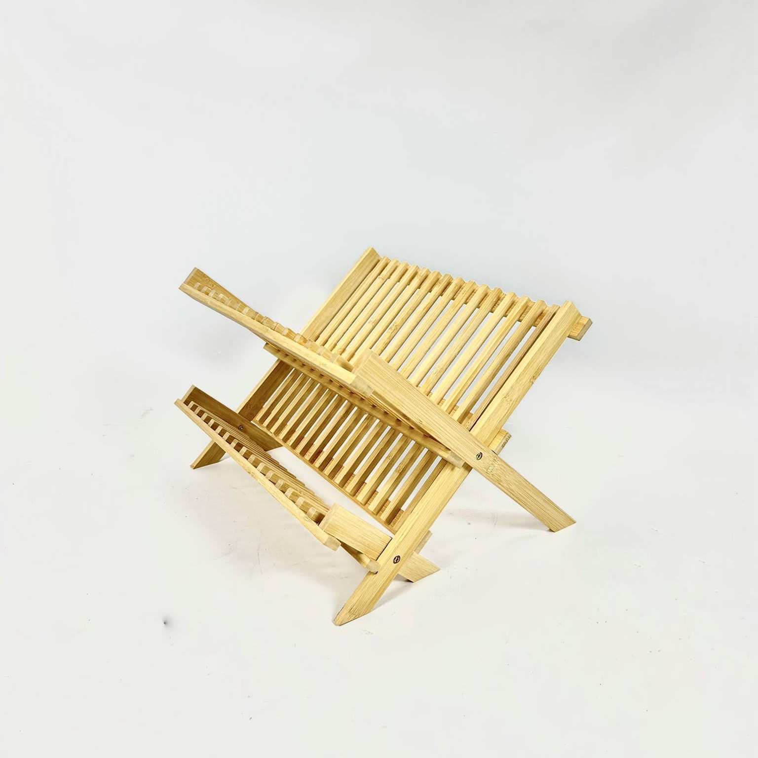 Підставка-сушарка дерев'яна розкладна для посуду KD-042-1