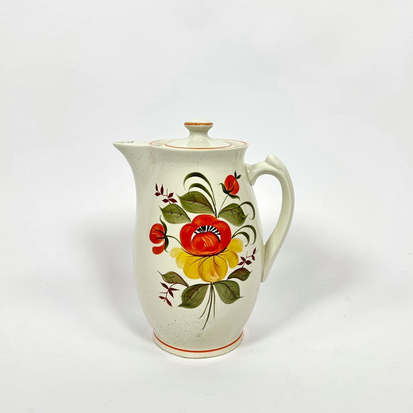 Чайник-кавник з розписом кераміка вінтаж TE-195