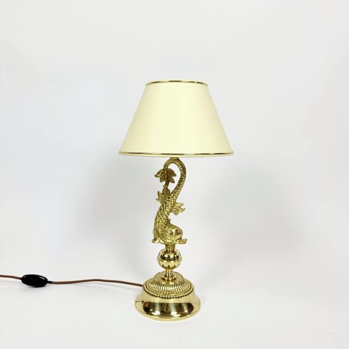 Лампа настільна база Дельфін золото LT-277