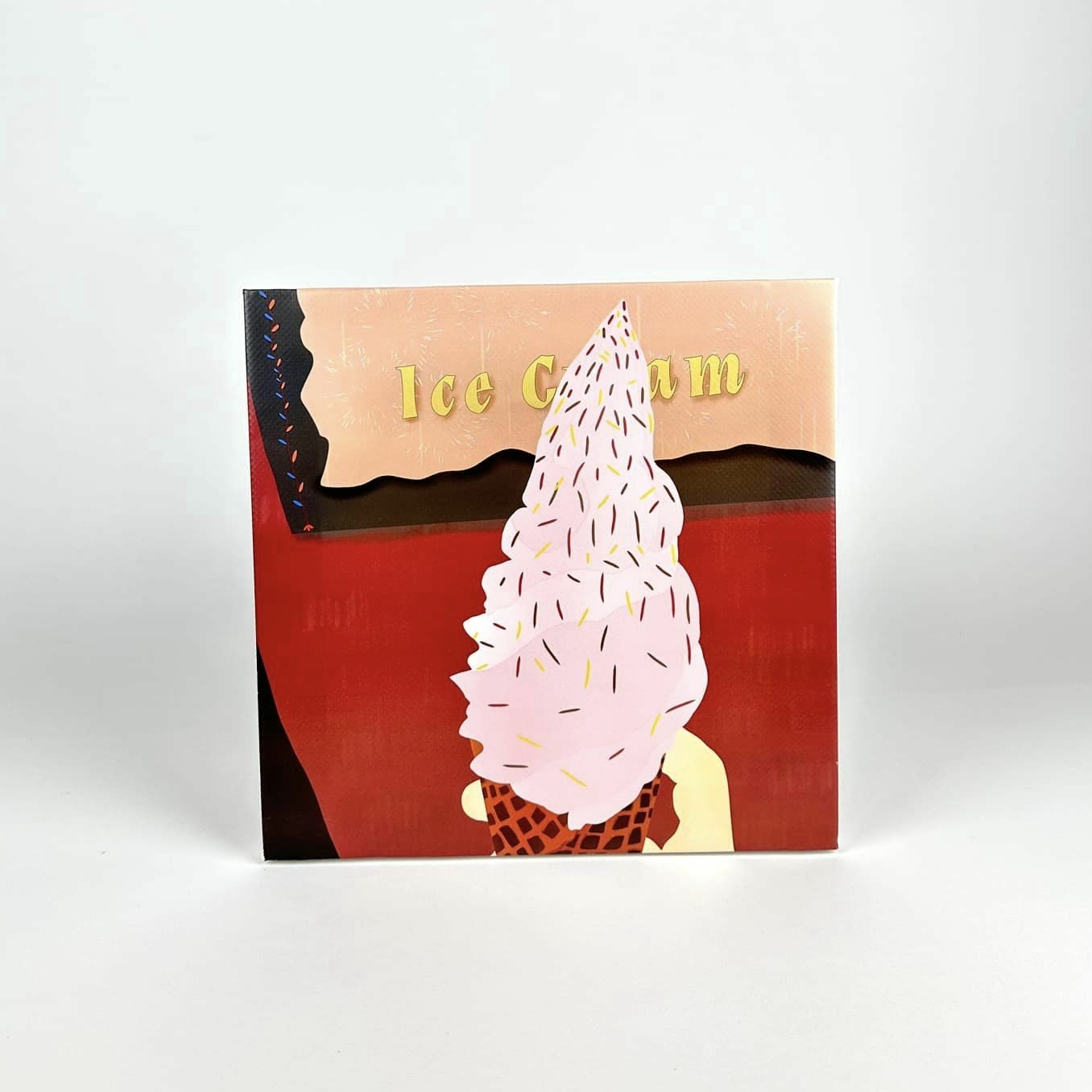 Композиція Ріжок морозива друк на вінілі на підрамнику AR-982