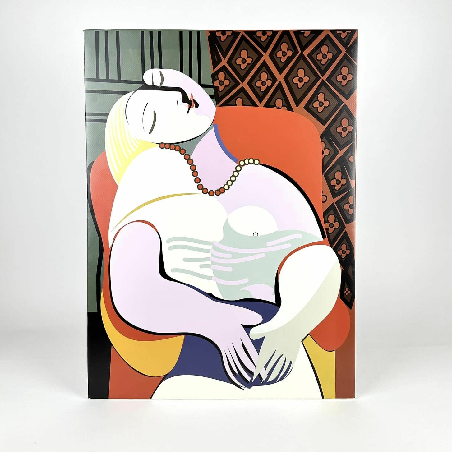 Портрет дівчини абстрактний друк на вінілі на підрамнику AR-986