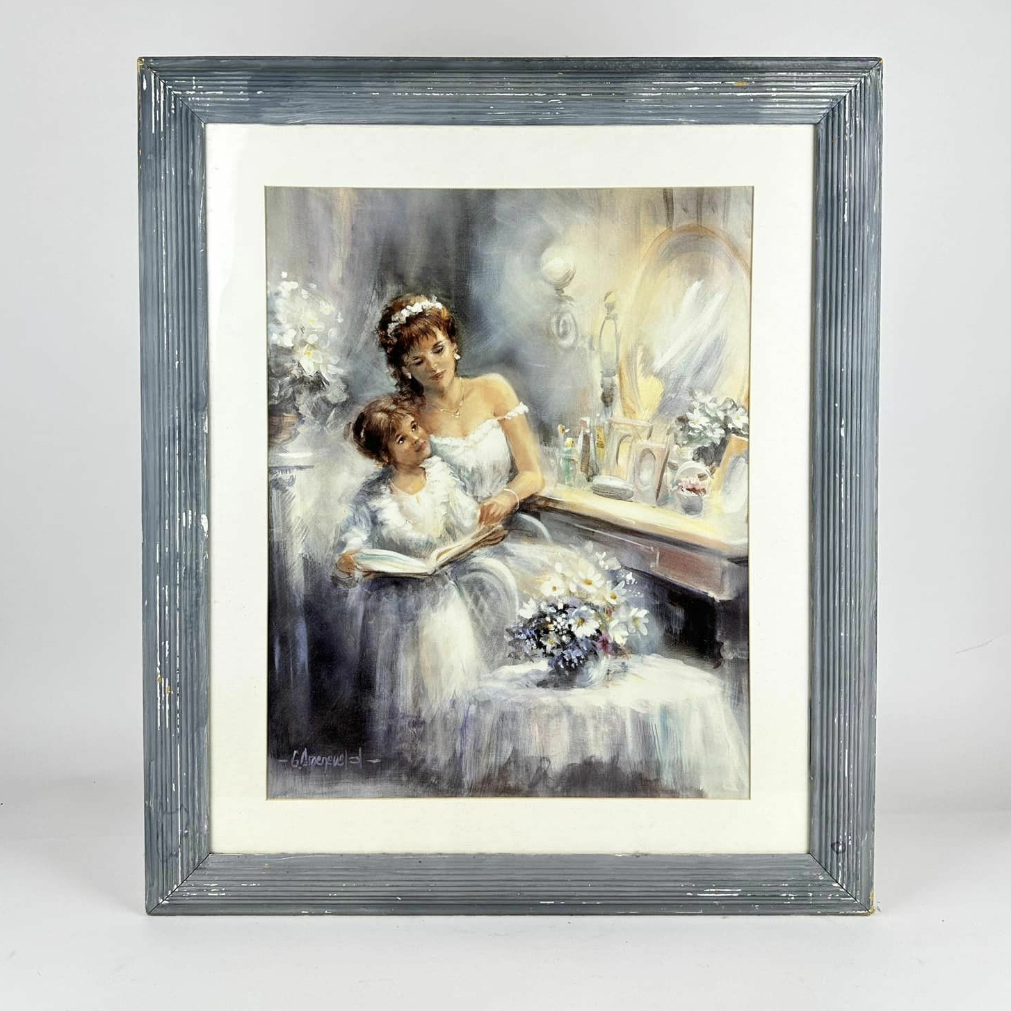 Портрет Жінка і дочка в рамці з паспарту AR-1004