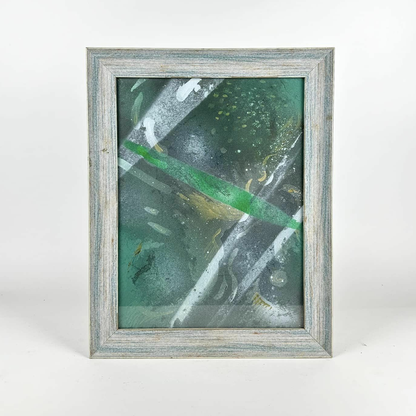 Композиція абстрактна в зелених тонах в рамці AR-1014