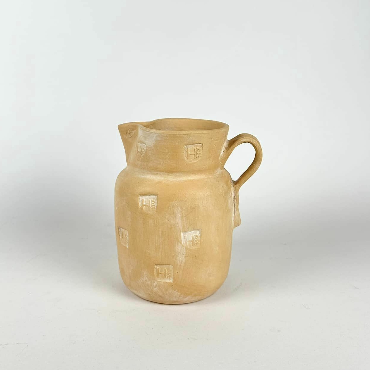 Глечик з штампами етно авторська кераміка EN-114