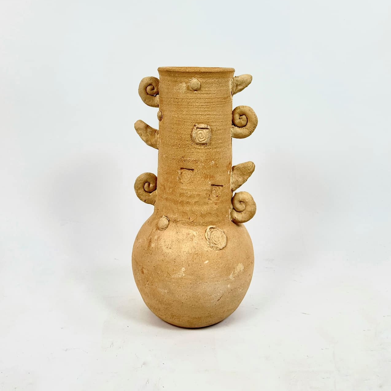 Ваза з равликами велика етно авторська кераміка EN-130