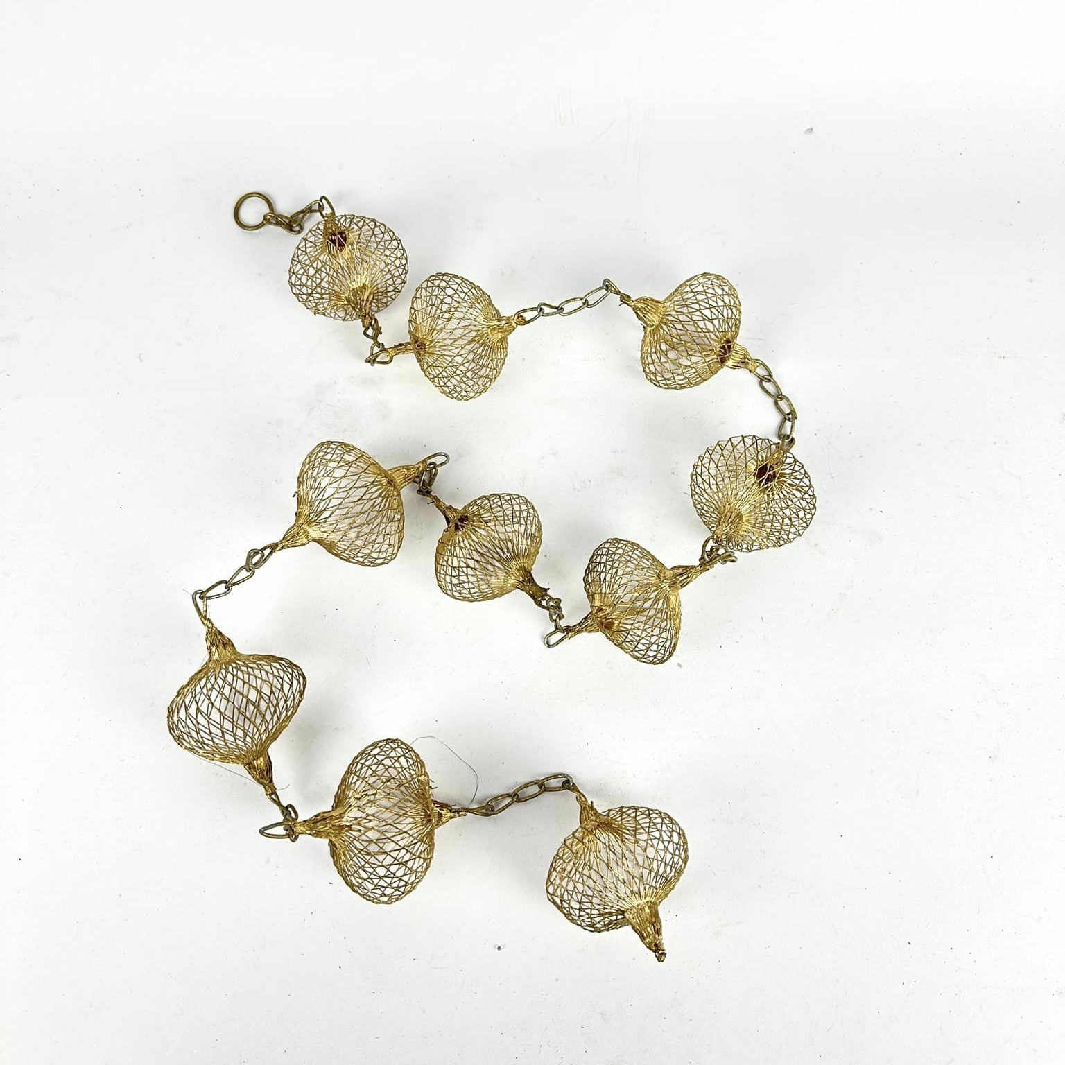 Ялинкова прикраса гірлянда "ліхтарики" т-золото