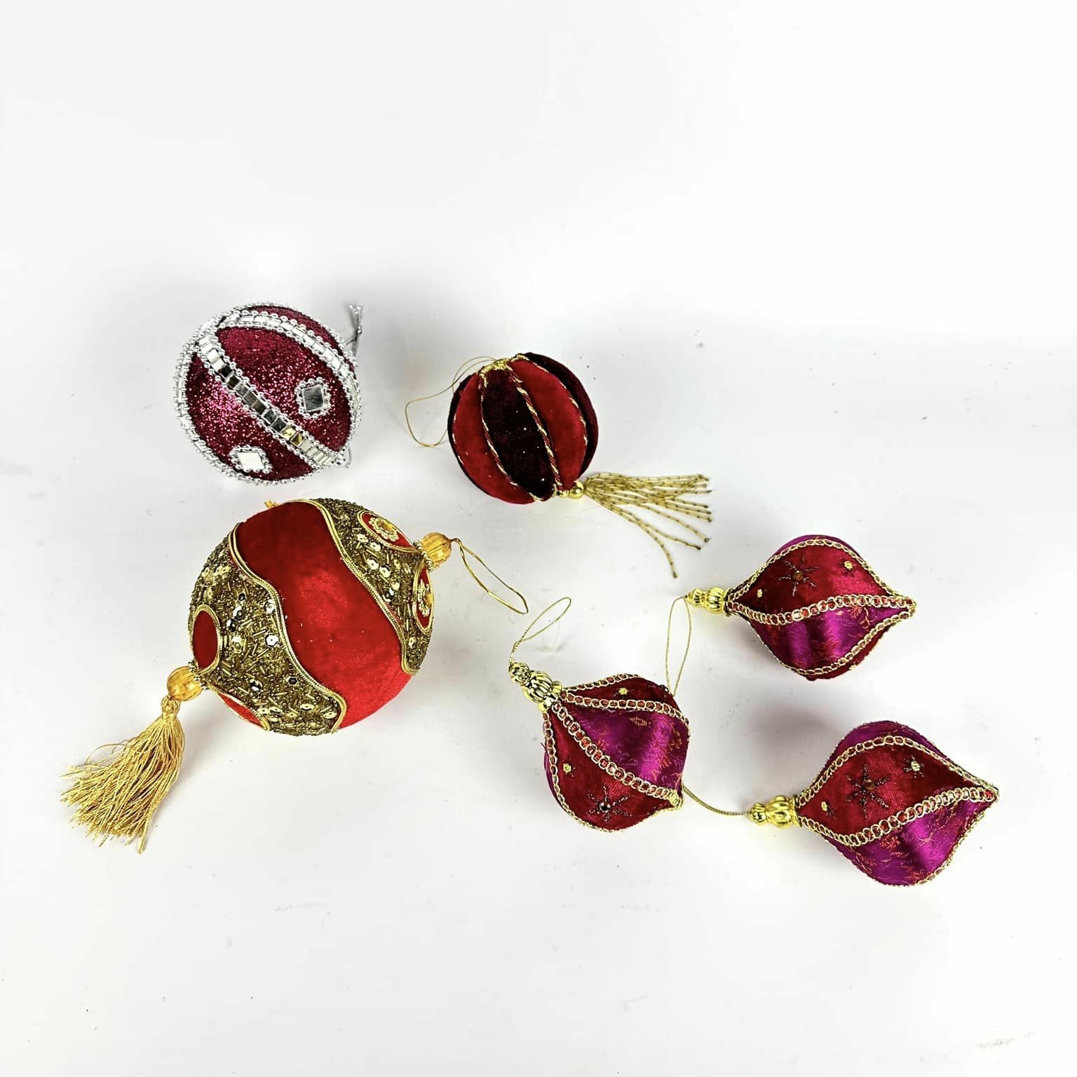 Ялинкова прикраса мікс 3 бордо-золото