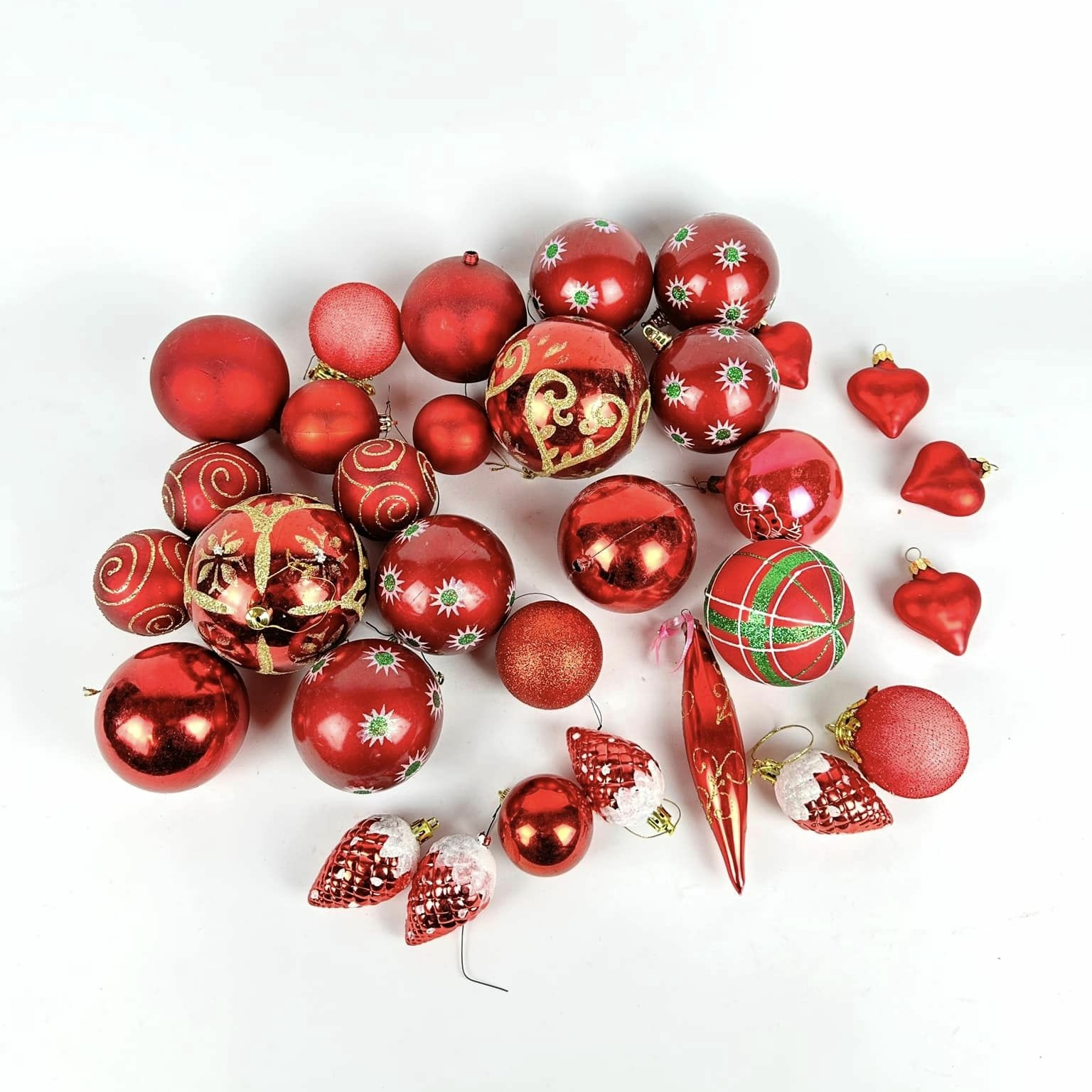 Ялинкова прикраса мікс 4 червоний