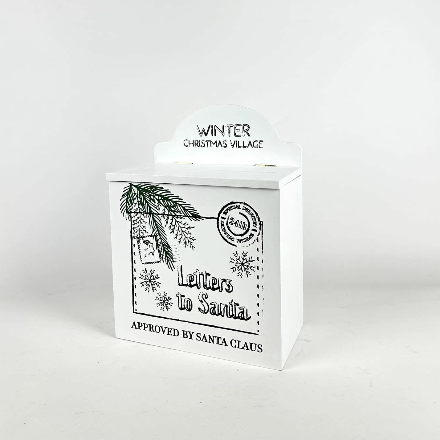 Скринька поштова новорічна  середня біла BX-125