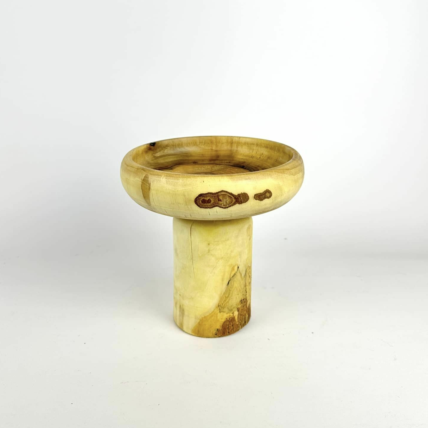 Ваза-чаша на високій прямій ніжці етно дерево VA-456