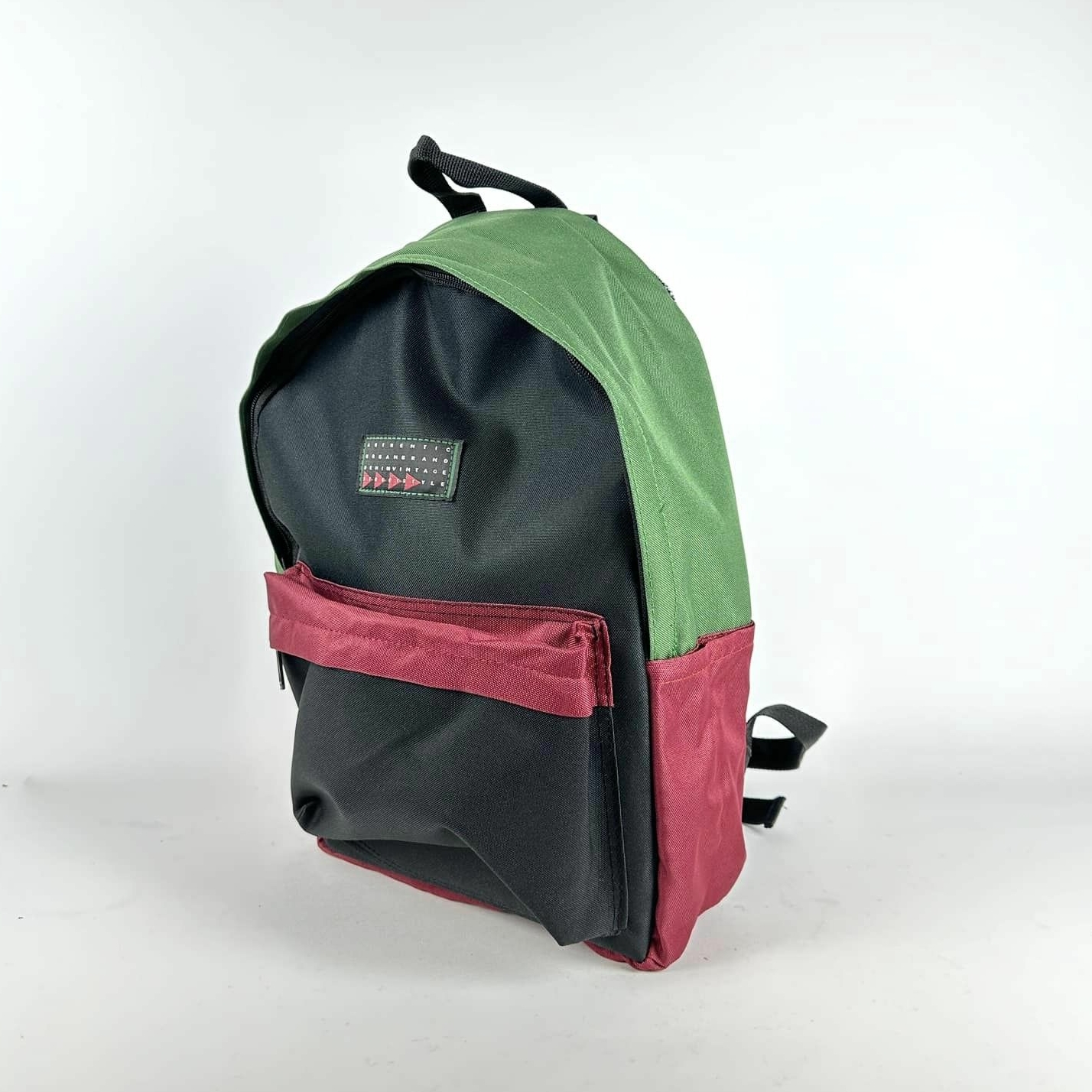 Рюкзак міський чорно-червоно-зелений MB-152