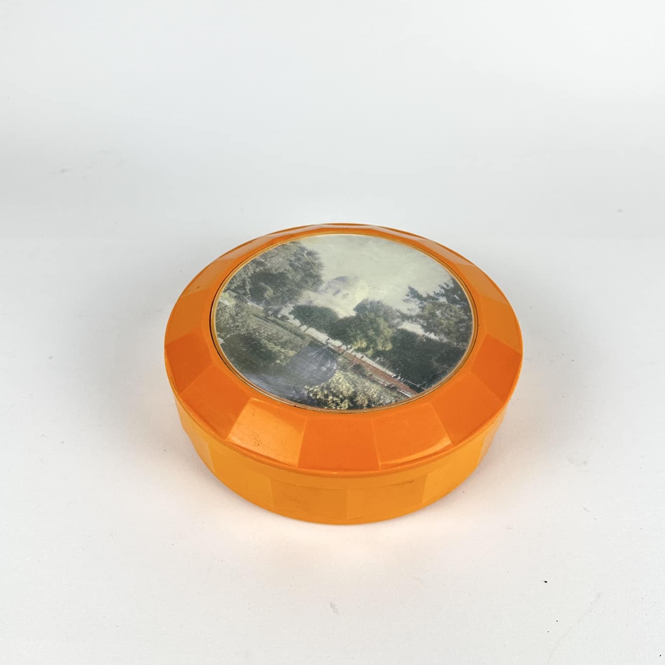 Коробка для печива/дрібничок оранж пластик вінтаж KB-078