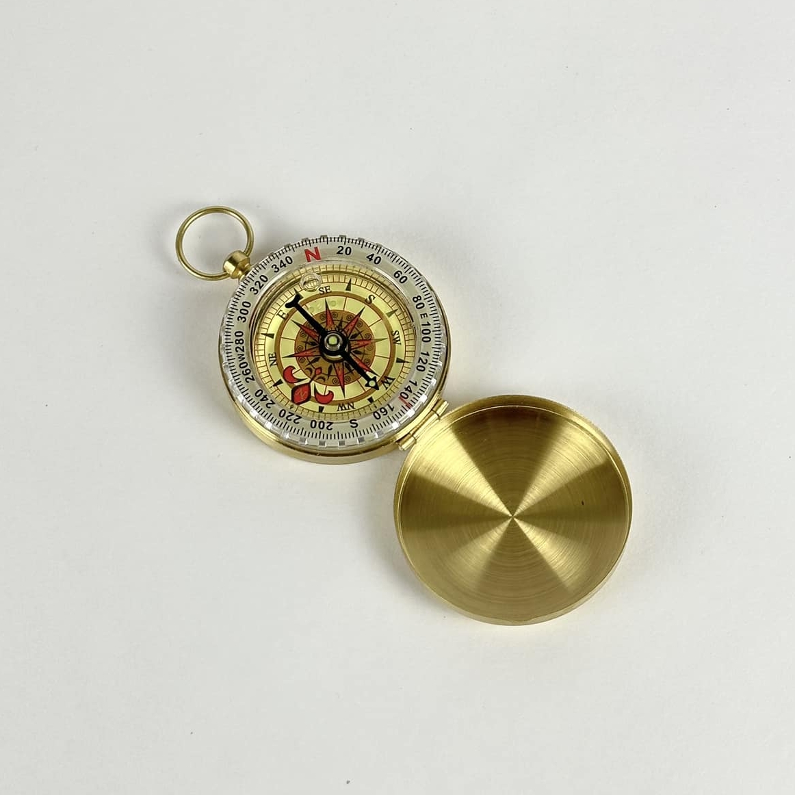 Компас з кришкою золото GL-046