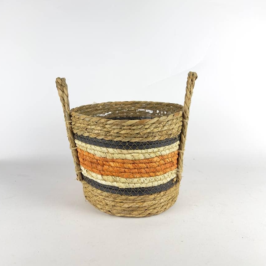 Кошик з 2 ручками смуги сізаль BA-162
