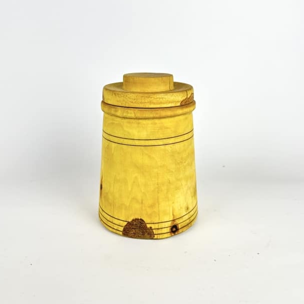 Банка декоративна з кришкою етно дерево EN-148