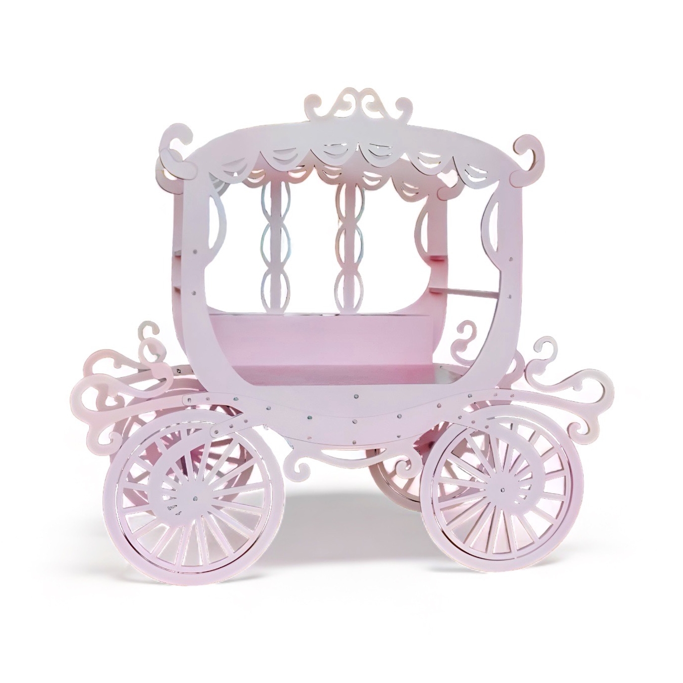 Візок для кенді бару Карета рожева дерево