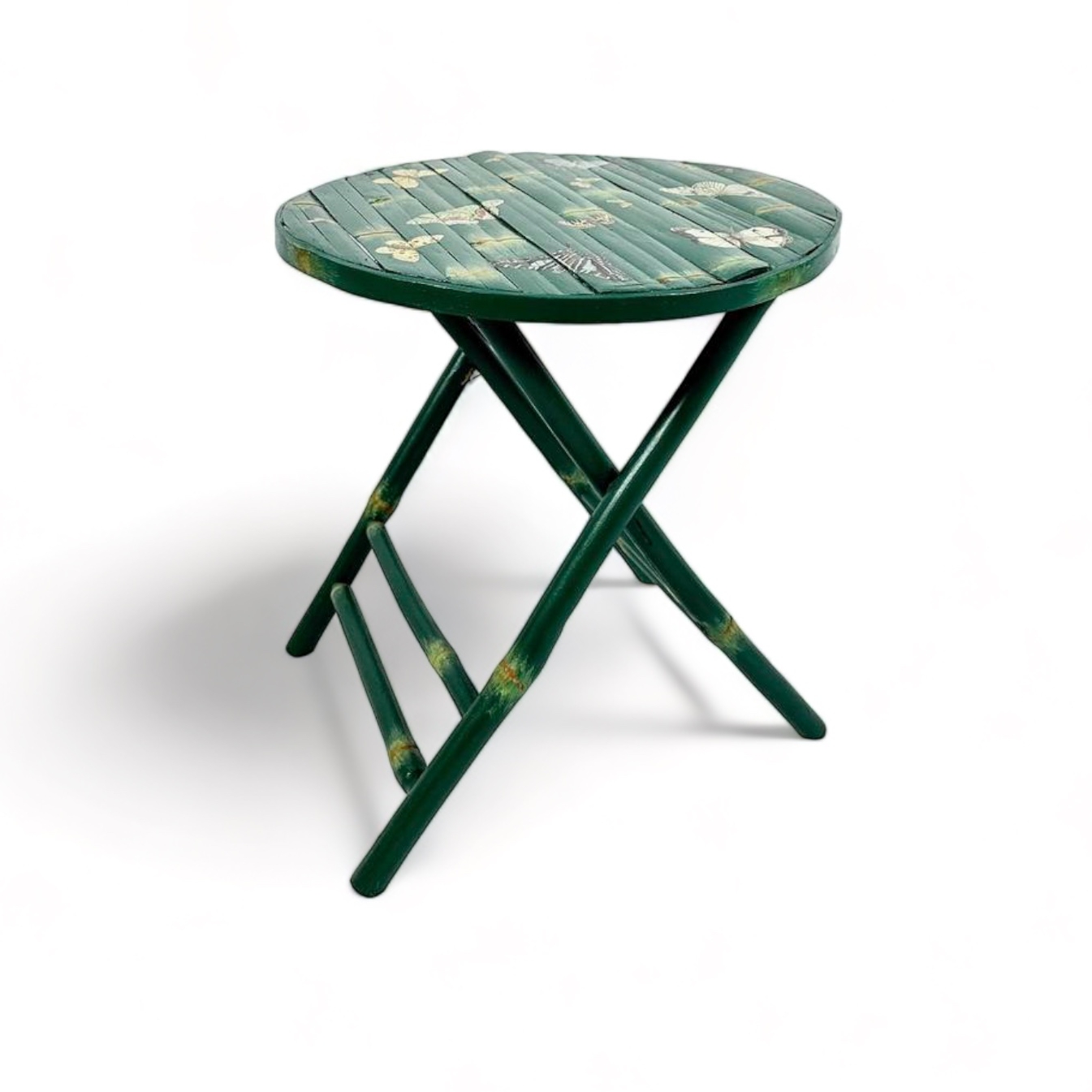 Кавовий столик Метелики т-зелений бімбук TB-860