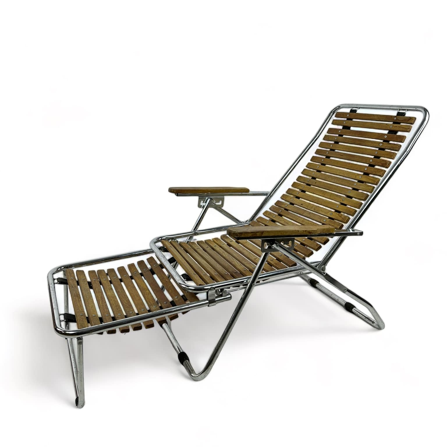 Крісло-шезлонг метал/дерево GF-030