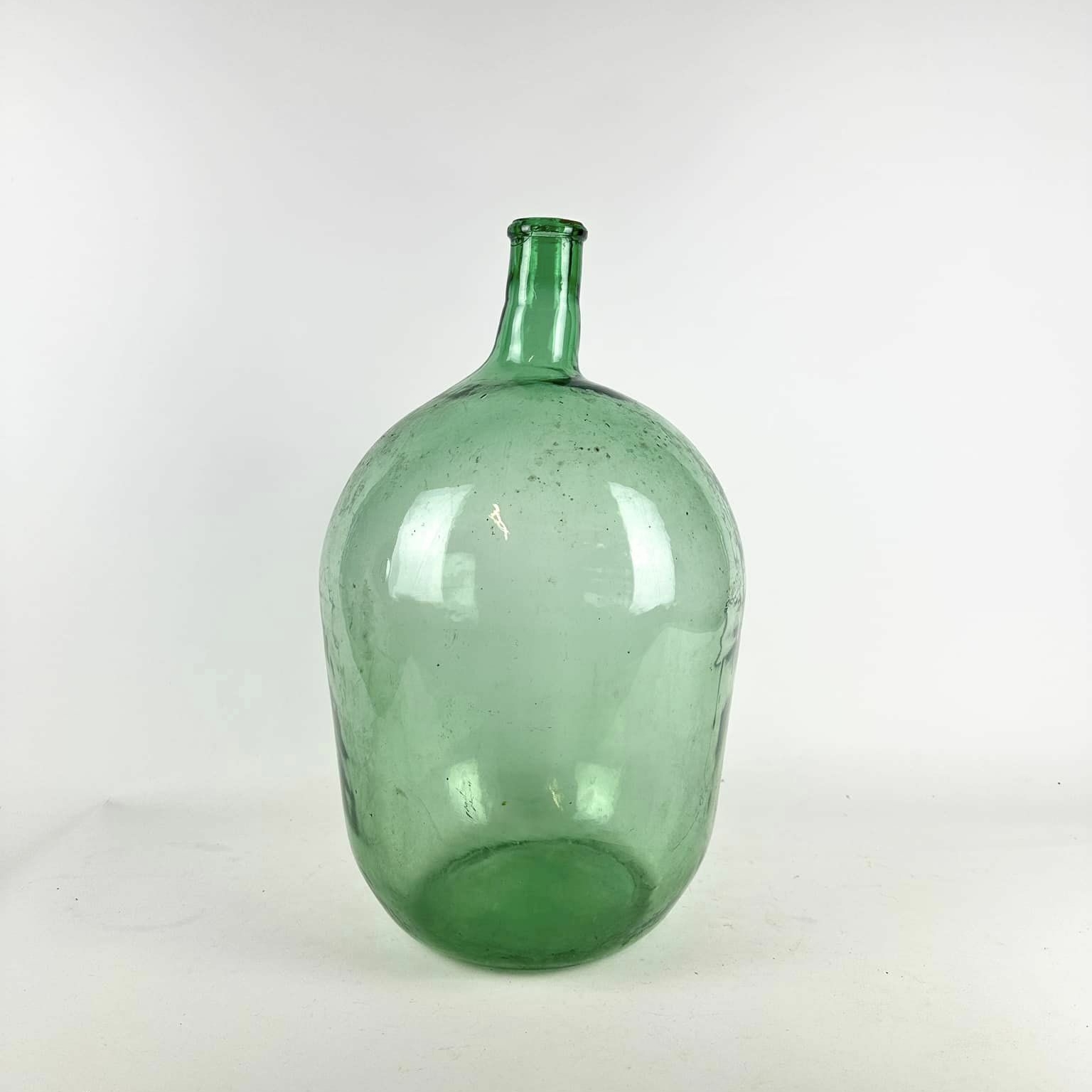 Бутель зелене прозоре скло вінтаж KF-104