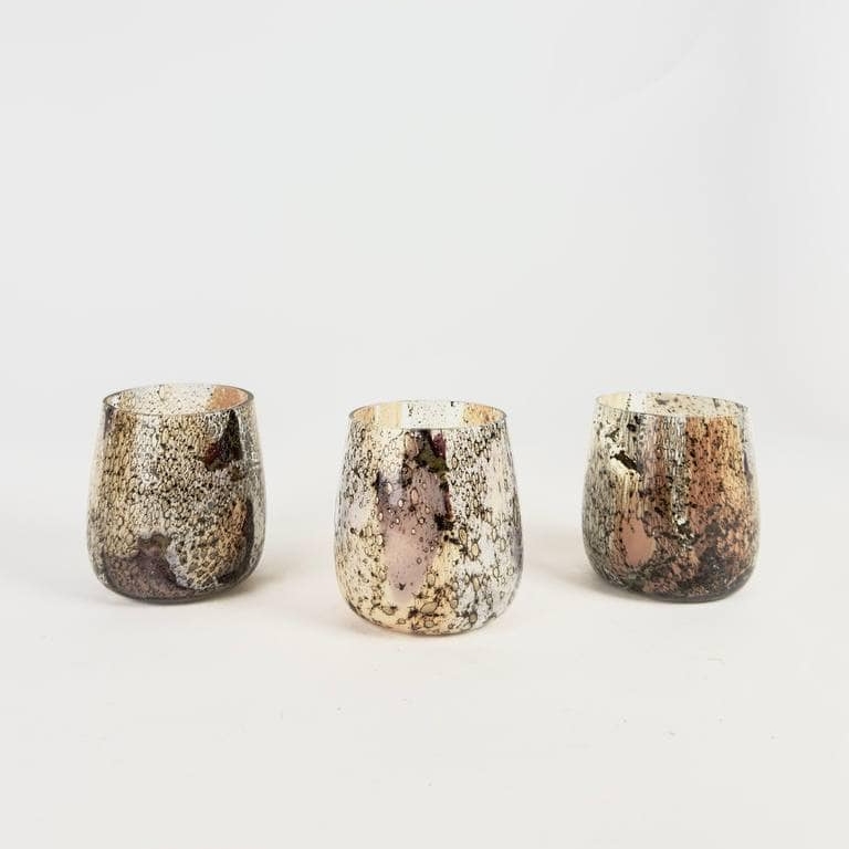 Склянка-підсвічник скло художнє муар CS-061