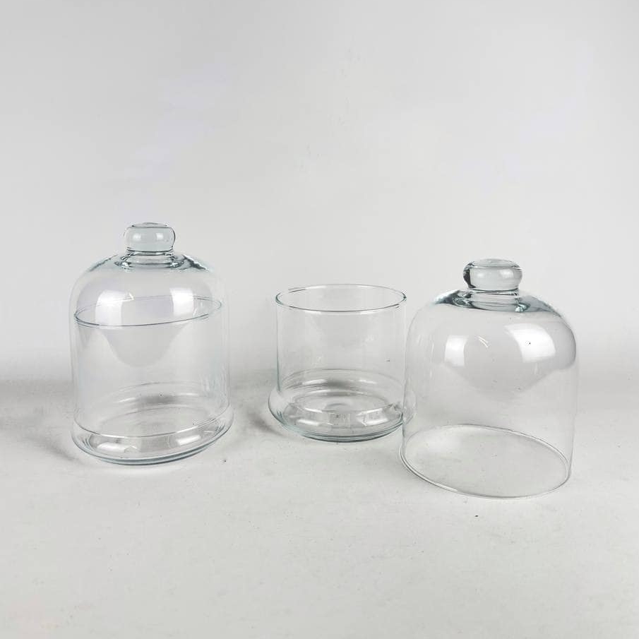 Банка з ковпаком прозоре скло FP-047