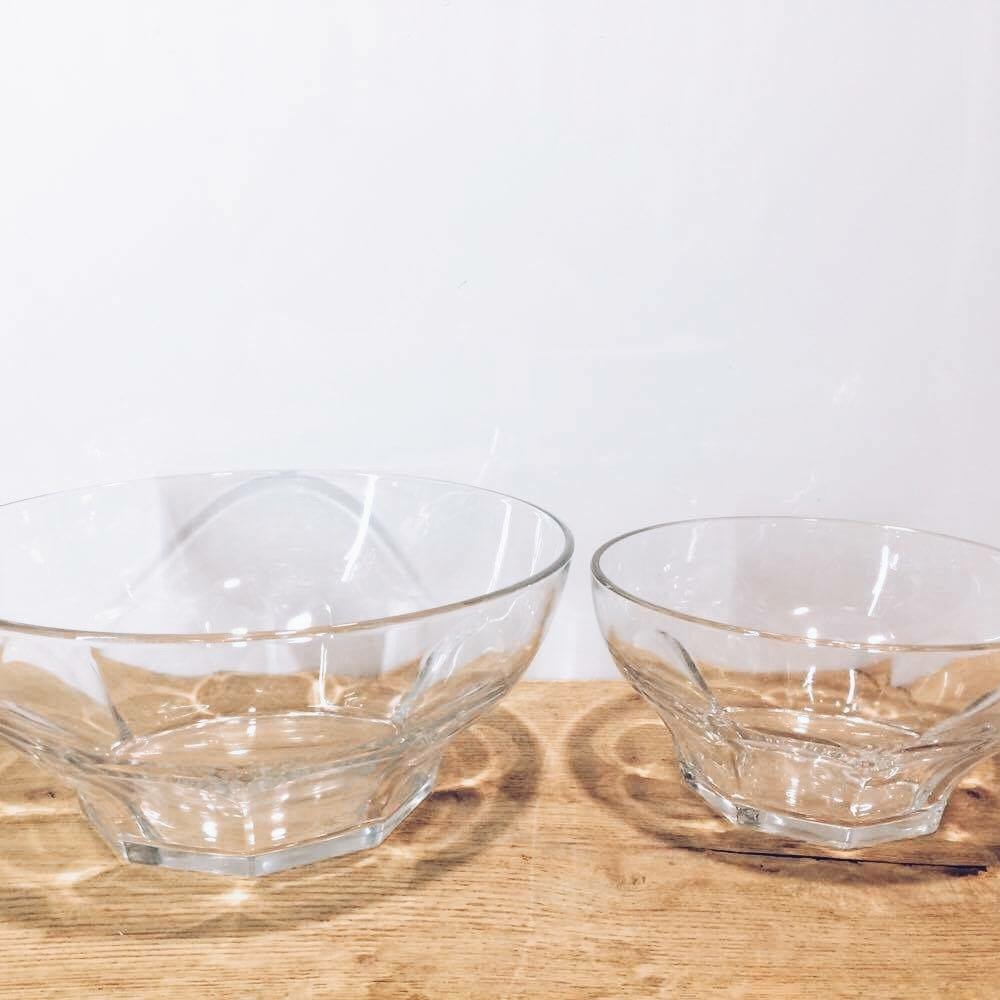 Салатник прозоре скло з гранями GS-072