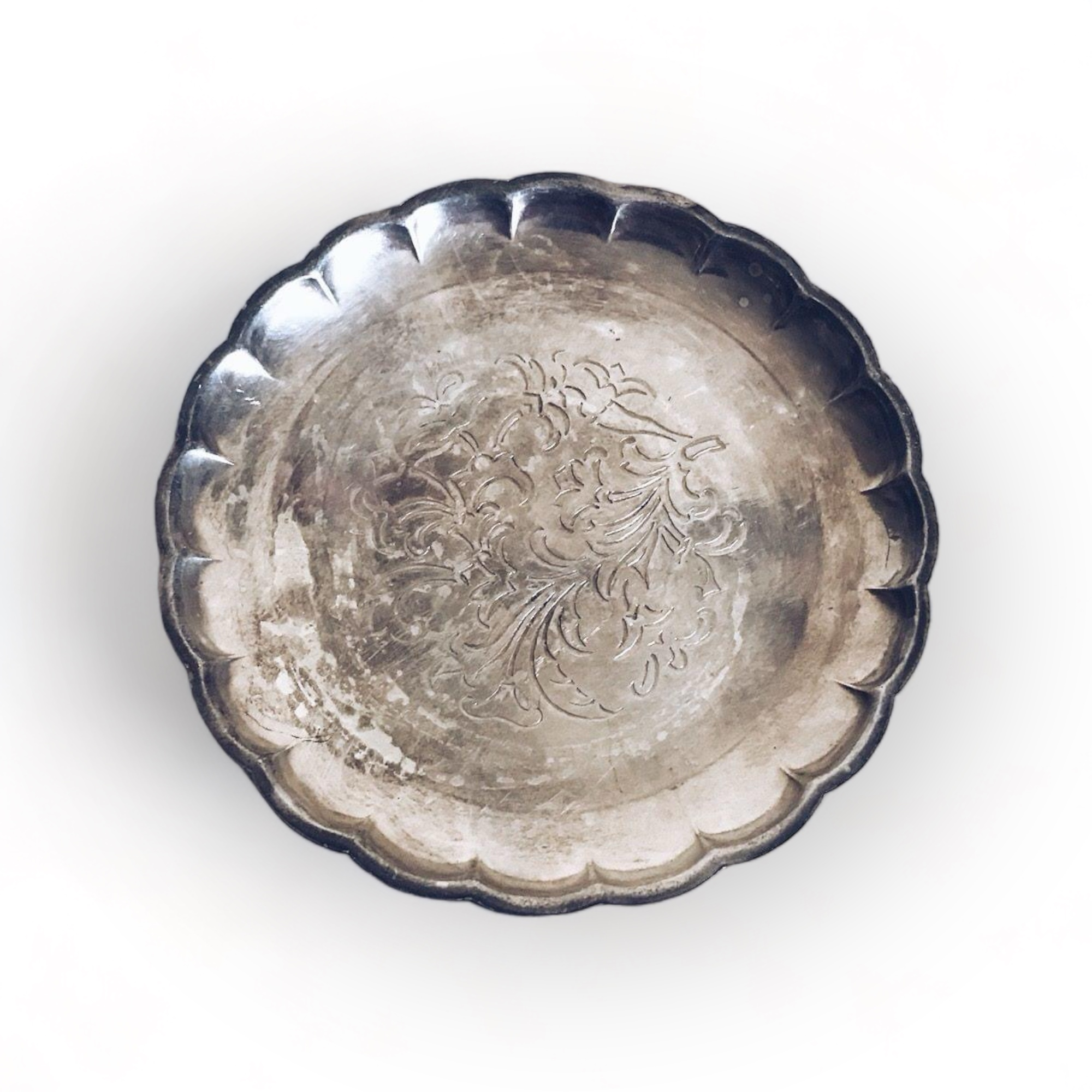 Тарілочка маленька підставна ст.срібло вінтаж PS-025