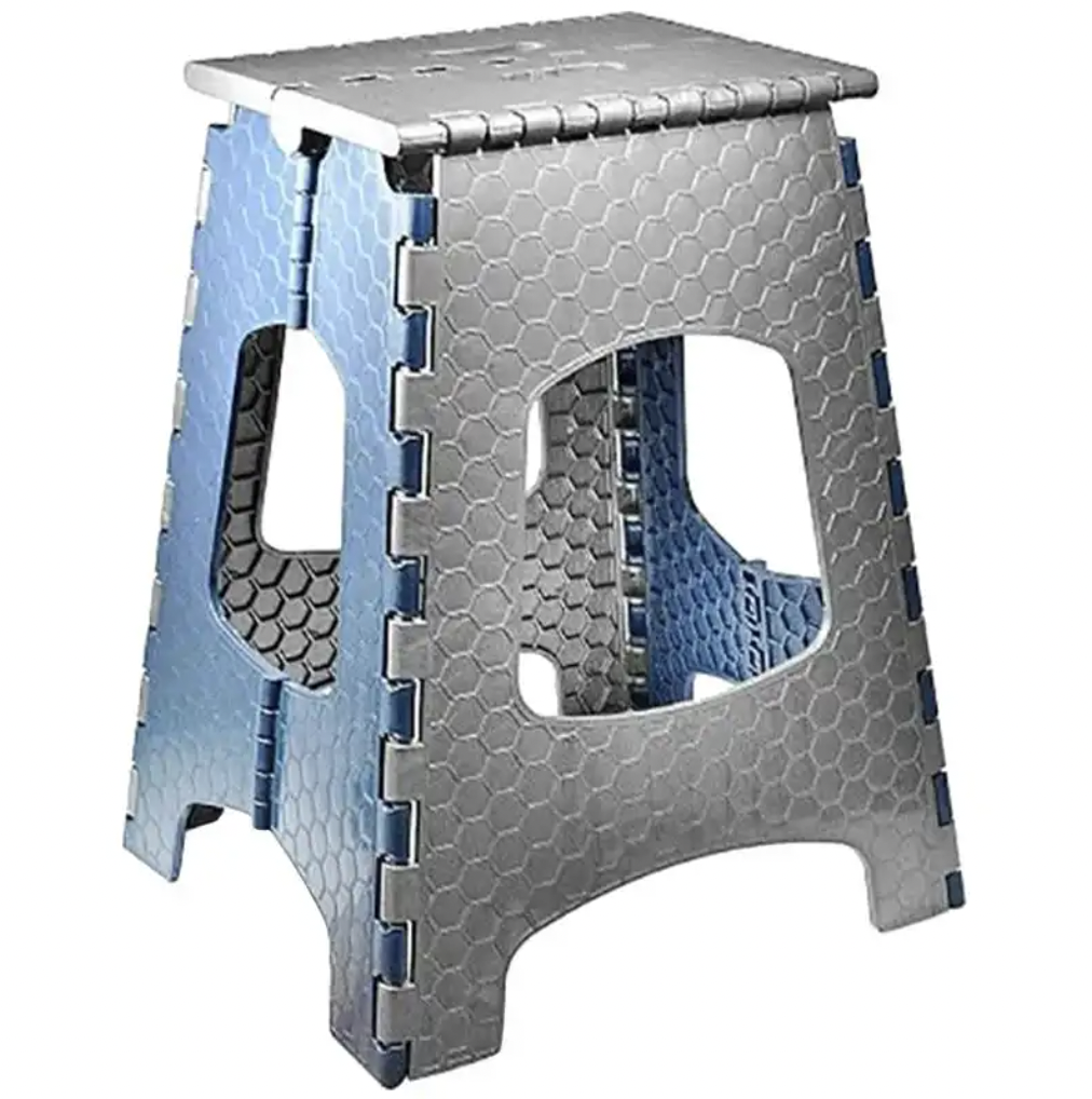 Табурет розкладний для майстерні сірий пластик