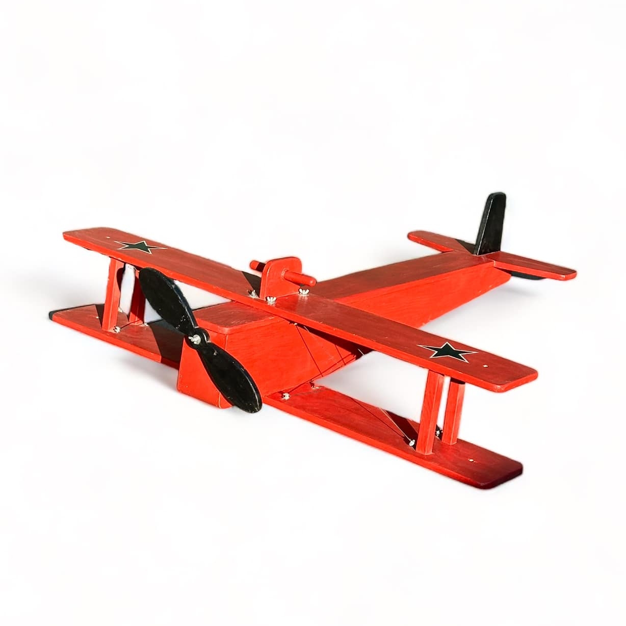 Літак-гойдалка червоний дерево