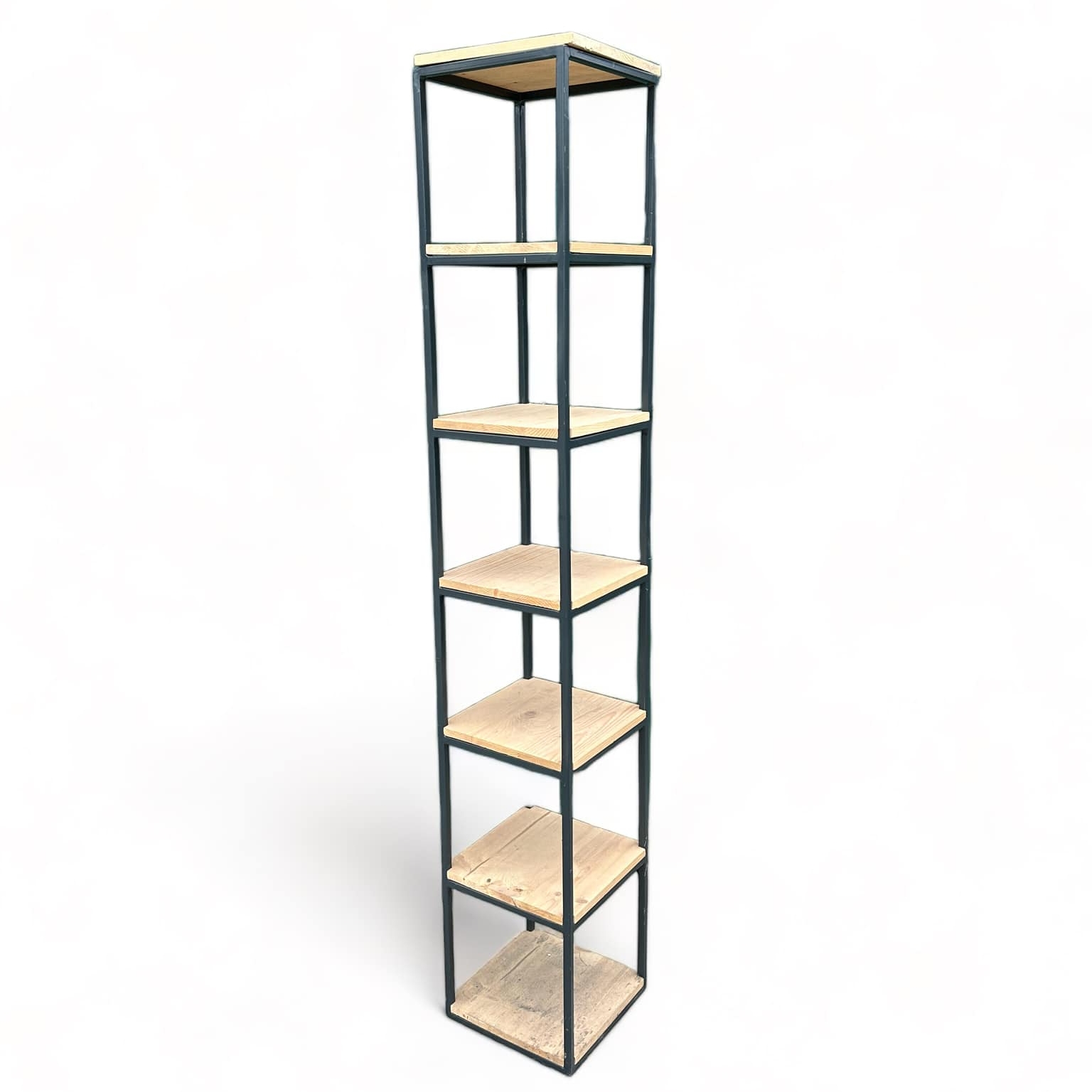 Стелаж на 7 полиць вузький лофт метал/дерево SR-084