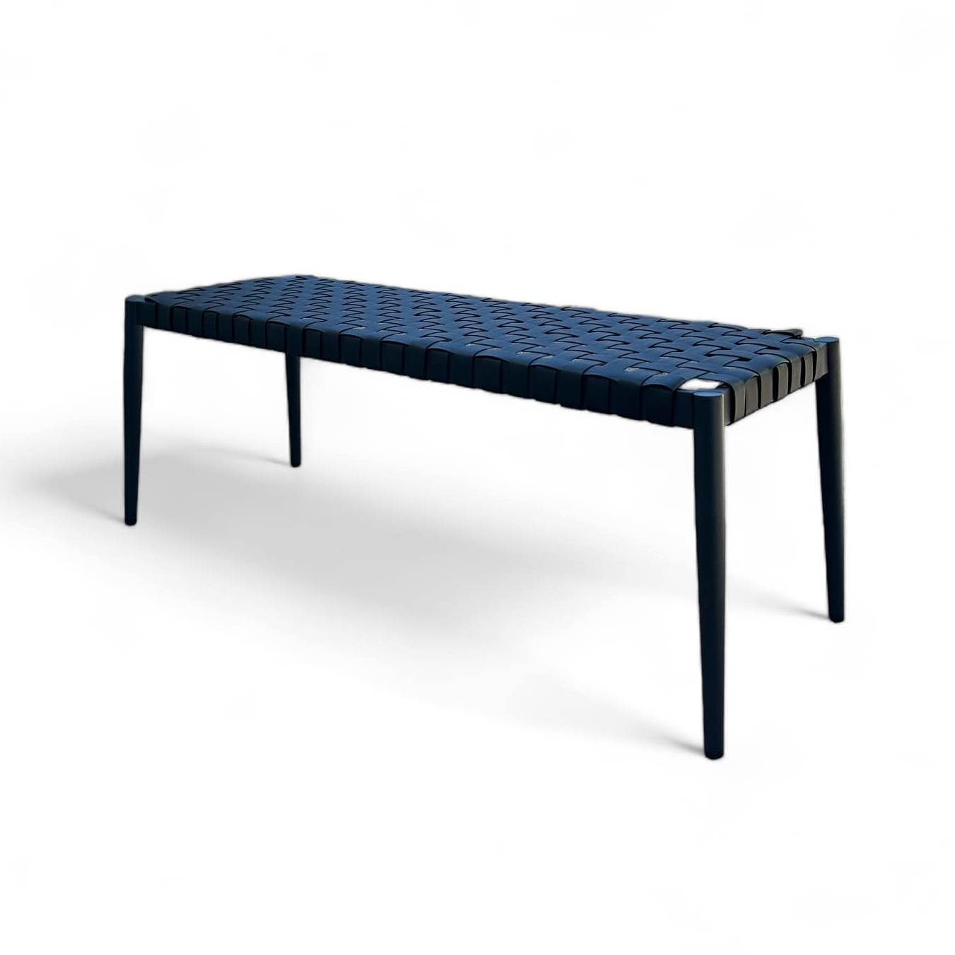 Лава терасна з плетеним сидінням чорна метал/петан GF-032