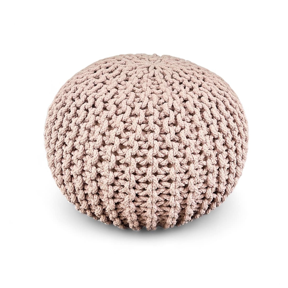 Пуф рожевий в'язаний CH-162