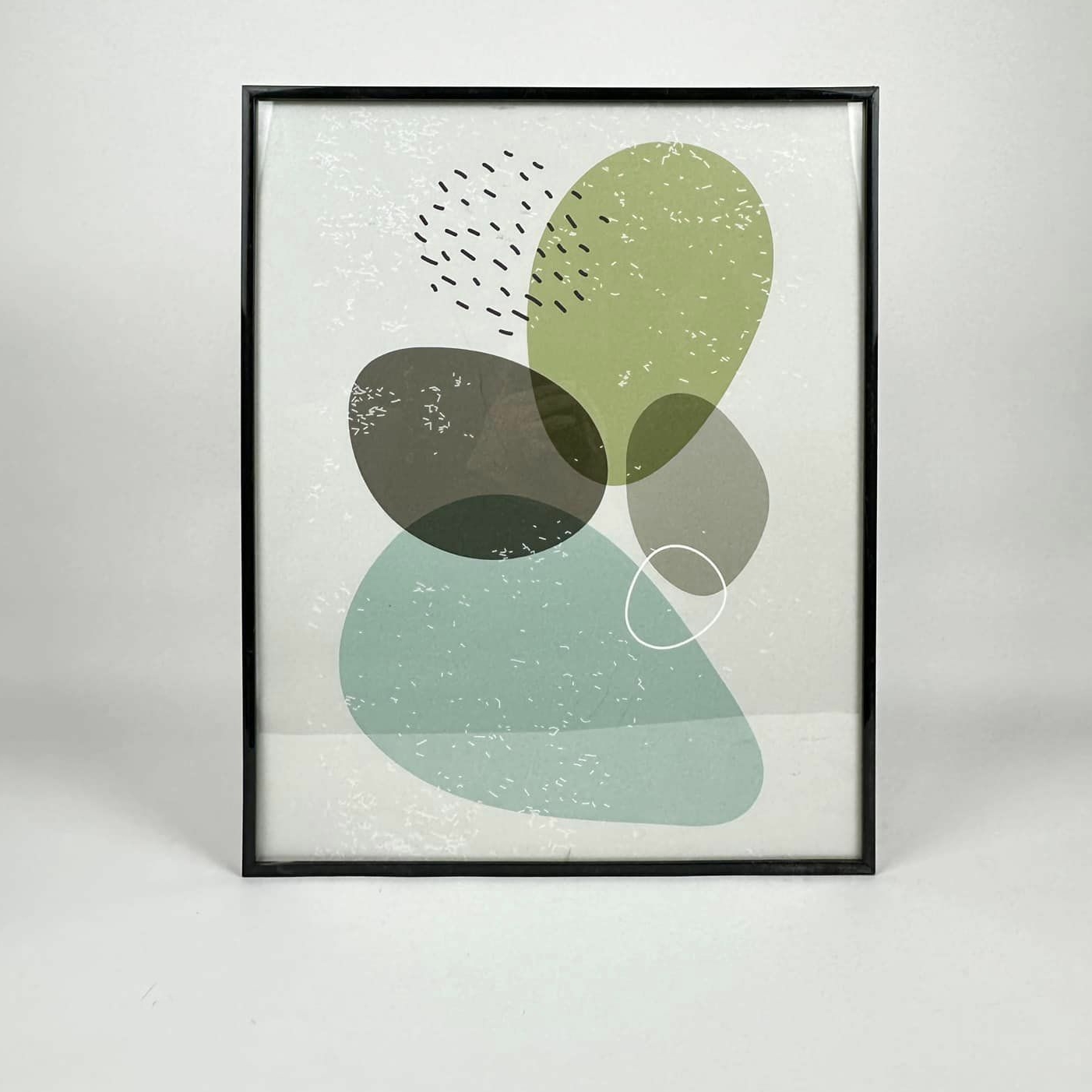 Принт Абстрактна композиція зелена AR-1033