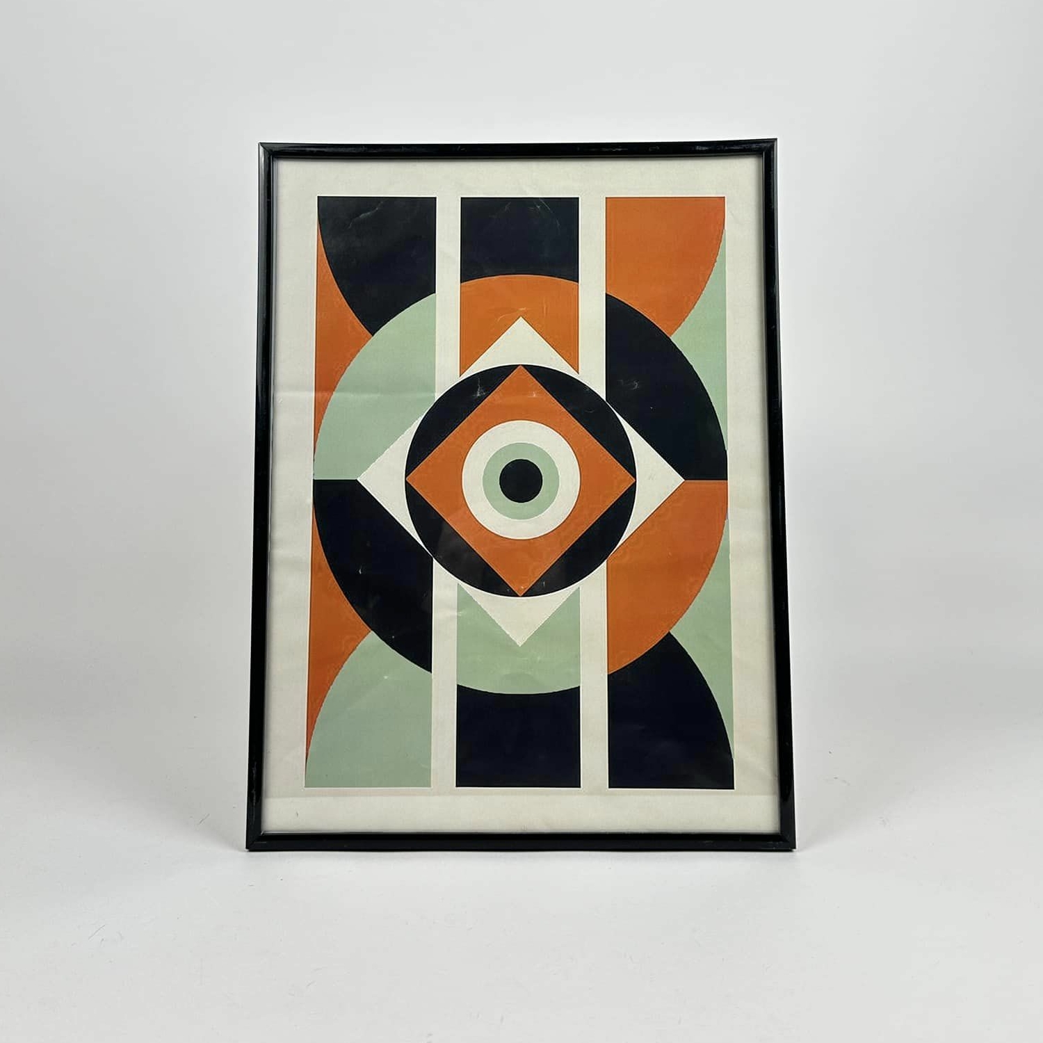 Принт в рамці Абстрактна композиція геометрична кольорова AR-1035