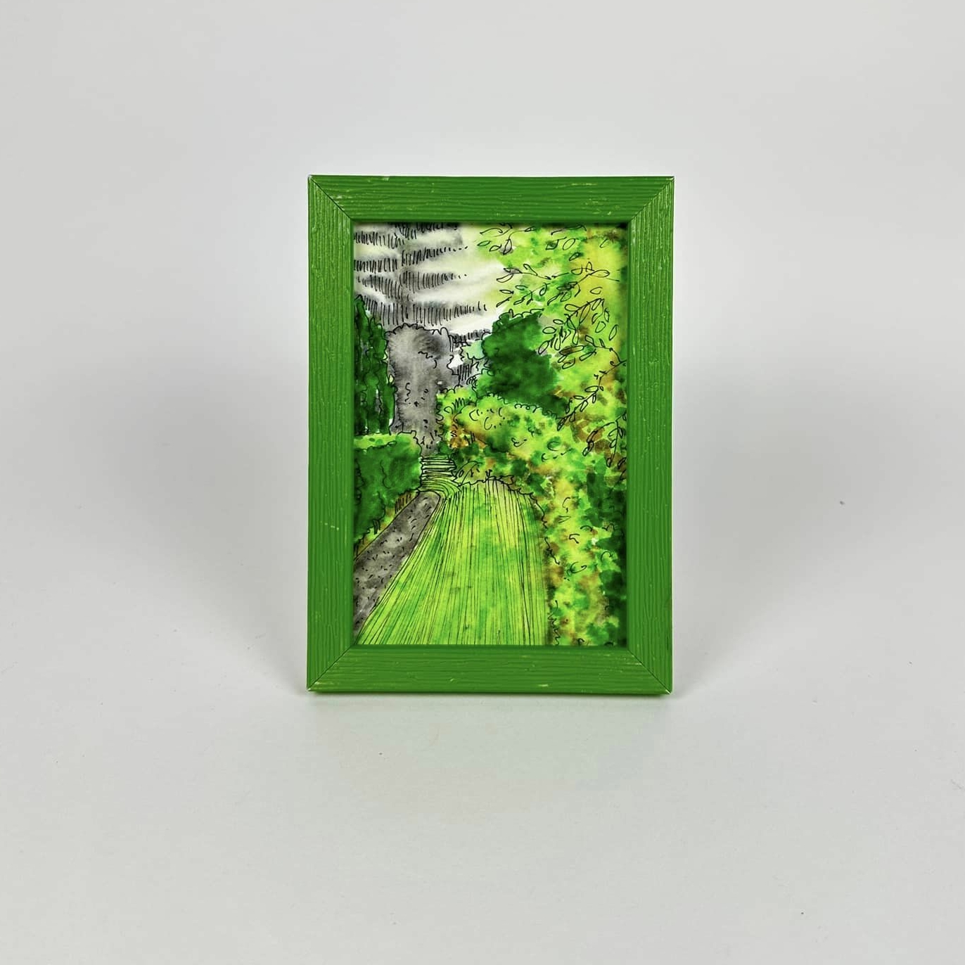 Малюнок у рамці Парковий пейзаж зелений AR-1041