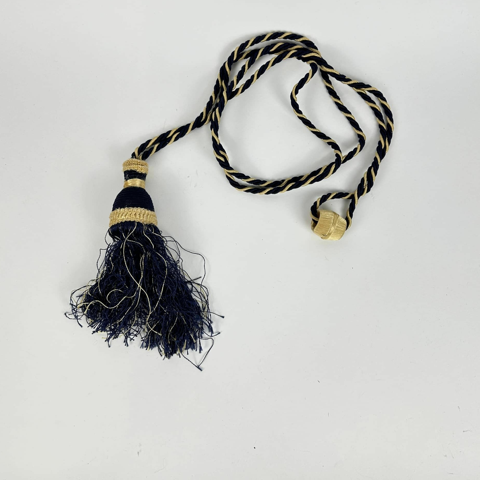 Підхват для штор з кутасом чорний/золото CR-079