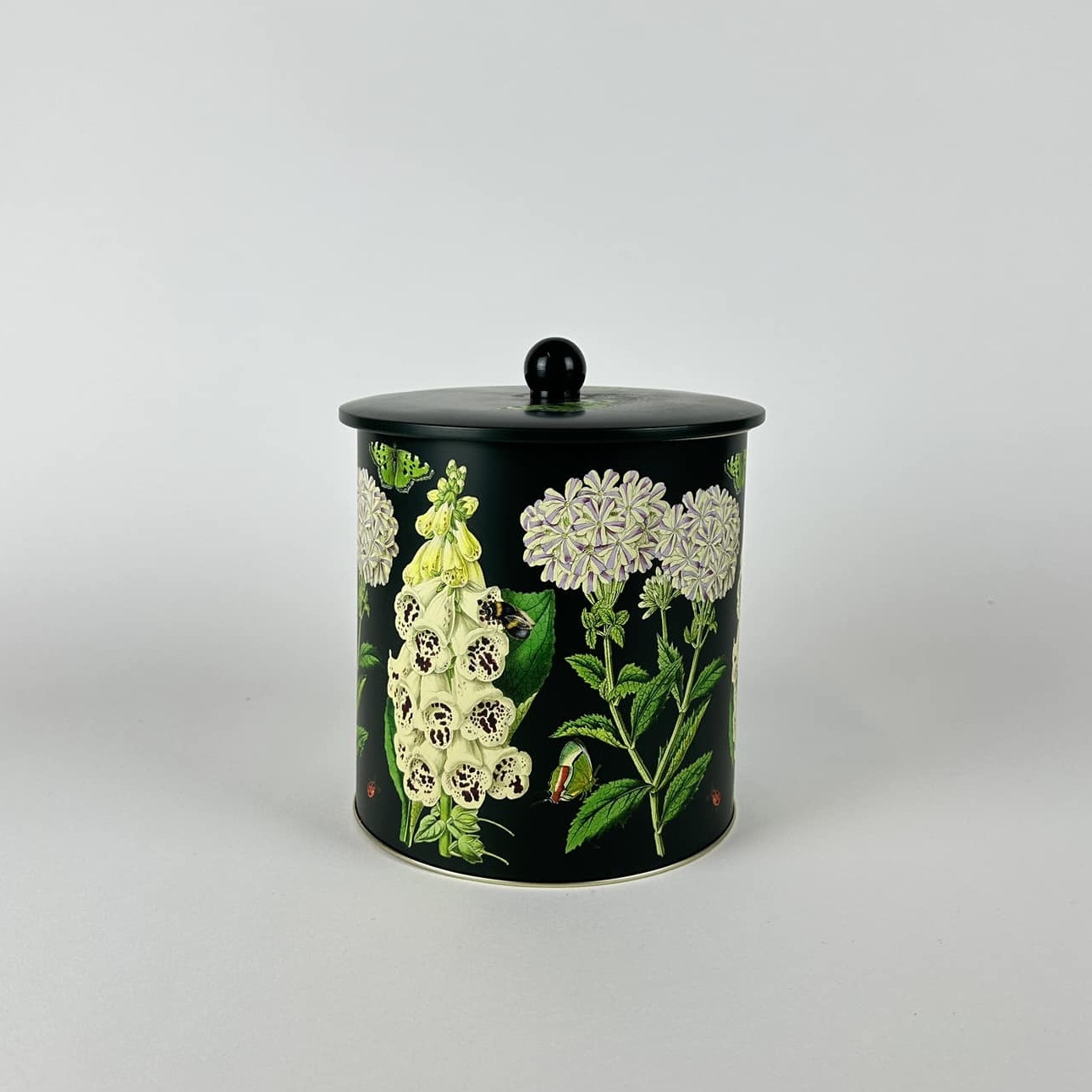 Банка для печива чорна Ботаніка метал BX-134